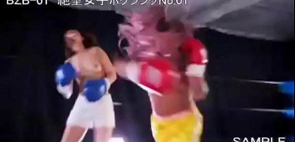  Yuni DESTROYS skinny female boxing opponent - BZB01 Japan Sample